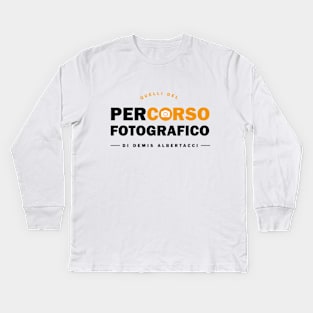 Quelli del percorso fotografico nero arancio Kids Long Sleeve T-Shirt